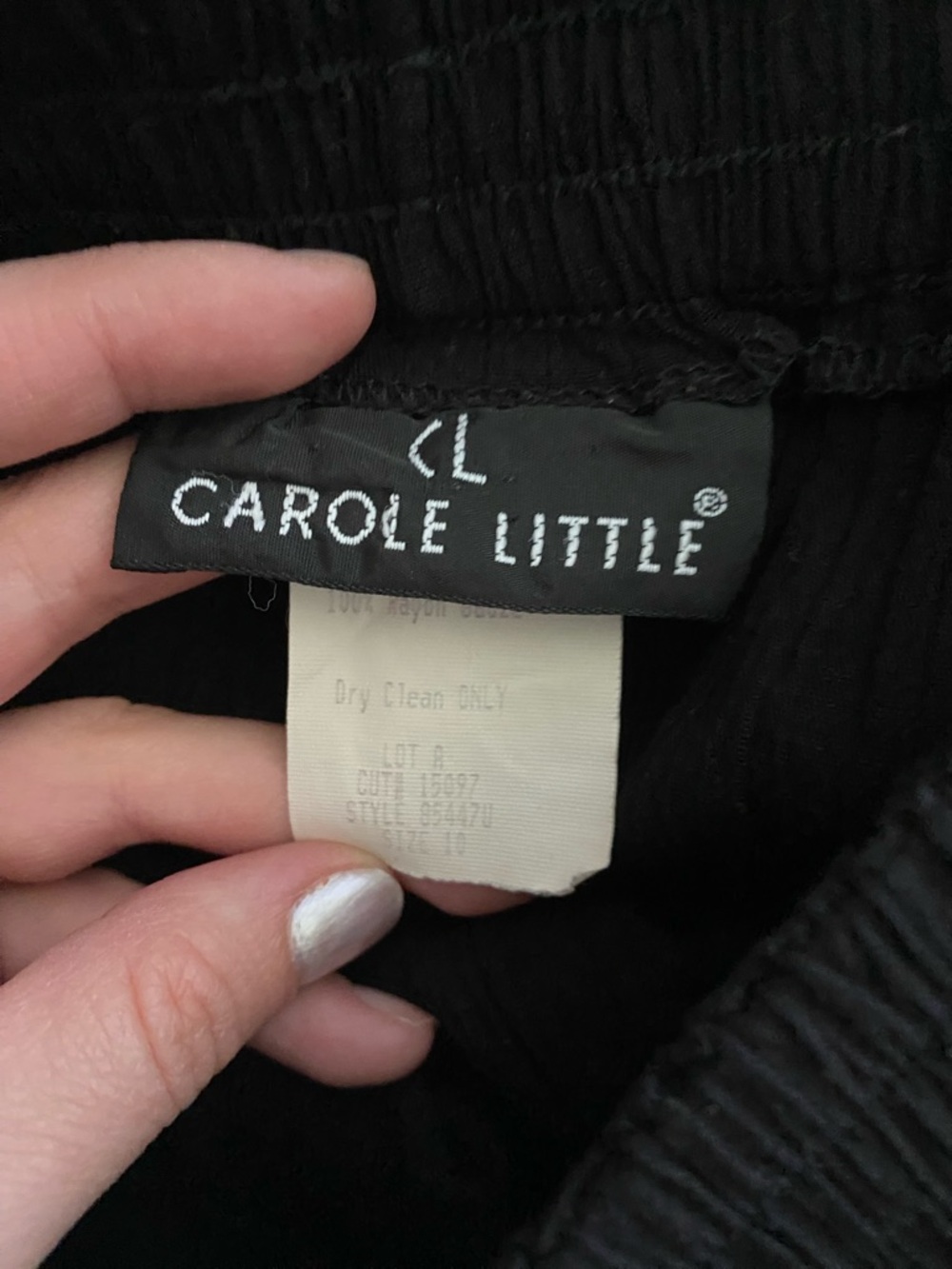 Carole Little Black Maxi Skirt with Multicolor Floral Bands - Picture 3 of 3